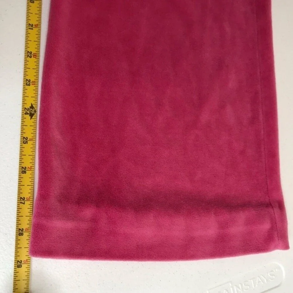 Aeropostale Pink Velour Sweatpants Slight Flare Bottom Elastic Waist Women Med